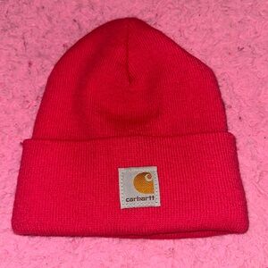 Pink Carhart beanie